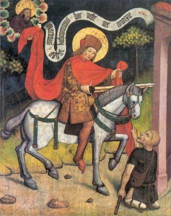 mittelalterliche Darstellung St. Martinus